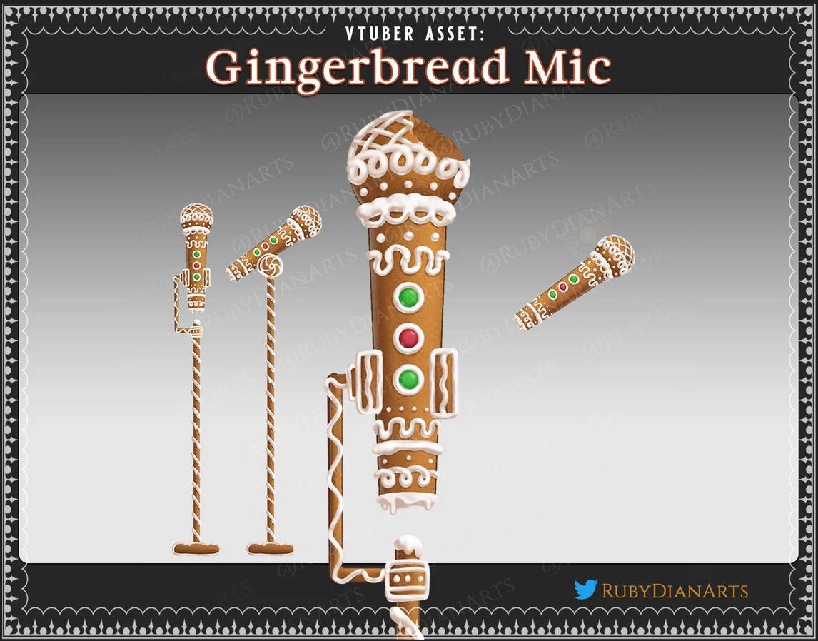 gingerbread mic BY RUBYDIANARTS